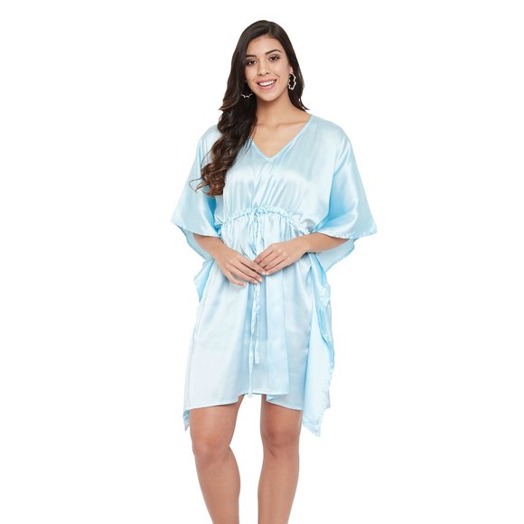 Riara Tops - Riara Women Satin Nighty Knee Length Tunic Night Dress